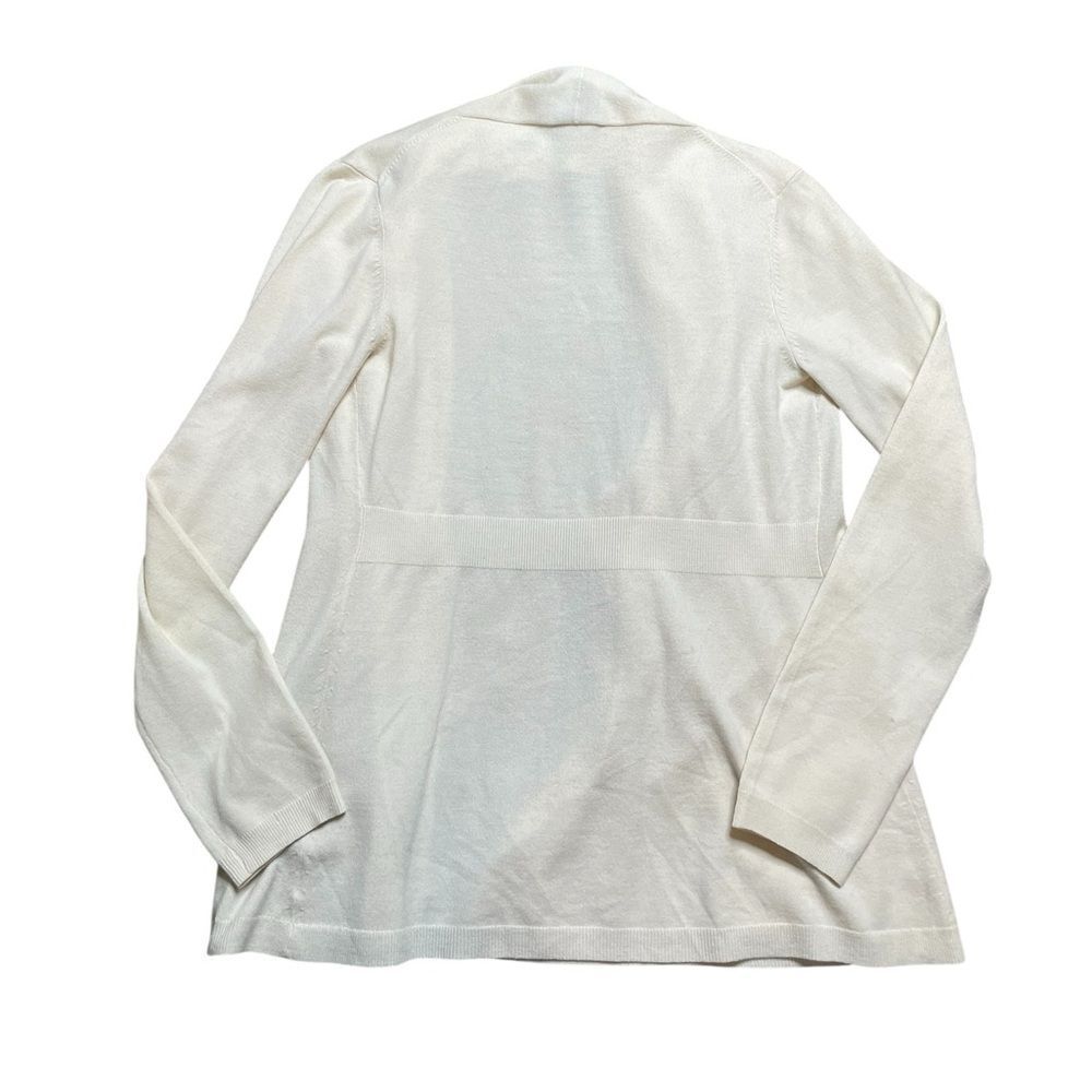 Theory Merino Wool Cardigan Sweater Cream Size Large - Picture 3 of 9